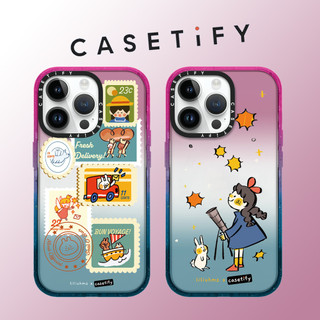 Casetify Manga Tem Cô Gái Trong Suốt Màu Gradient Acrylic Ốp Lưng Điện Thoại iPhone 15 Pro Max 14 ProMax 13 12 12Pro 11 Vỏ Bảo Vệ Cứng Điện Thoại Chống Sốc