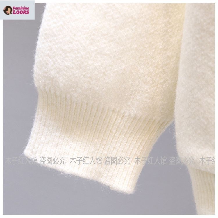 Áo Khoác cardigan Dệt Kim Tay Dài Dáng Rộng Phong Cách Hàn Quốc