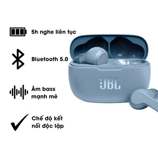 Tai nghe bluetooth jbl wave 200 tws _ tai nghe nhét tai không dây _ âm bass mạnh mẽ, chống ồn anc.