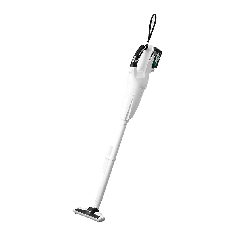HiKOKI 36V Cordless Vacuum Cleaner Handy Stick Cleaner Pale White Carpet &amp; Carpet Nozzle Max. suction work rate 155W Lightweight 1.6kg with battery and charger R36DB(XP)