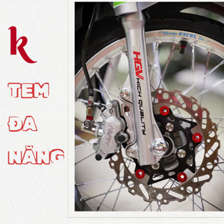 Tem dán phuộc trước HGV and RC Decal nổi 3D cho xe máy UV DTF chống nước