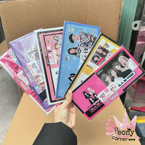 [Có quà] Set Làm Bóp Ví DIY BP Gấu Dâu Lotso Black Idol Pink Lisa Jennie Jisoo Rose Blink Rosé đồ ch