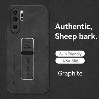 Dành Cho Huawei P30 Pro Ốp Lưng Cứng Chống Sốc Da PU Bảo Vệ Điện Thoại Ốp Lưng Cho VOG-L09 VOG-L29 Vỏ Giá Đỡ