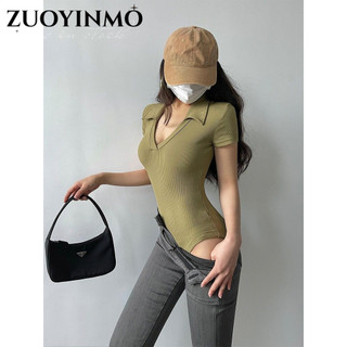 ZUOYINMO bodysuit áo hở lưng áo liền quần tráng lệ trendy Thoải mái cổ điển WCS2440UUW 19Z240511