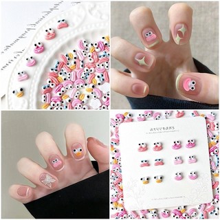 Sáng Tạo Miệng Lớn Miếng Dán Móng Tay DIY Phụ Kiện Móng Tay Hoạt Hình Màu Kẹo Miếng Dán Móng Tay