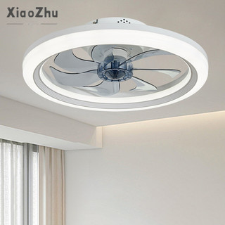 xiaozhubangchu Đèn LED quạt phòng ngủ điều khiển từ xa thông minh nhà hàng đèn trần