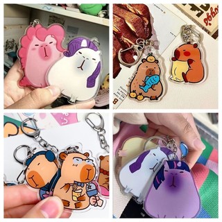 Dễ Thương Acrylic Capybara Móc Khóa My Little Pony Series Móc Khóa Sáng Tạo Hình Ngựa Móc Khóa Học Sinh Túi Mặt Dây Chuyền