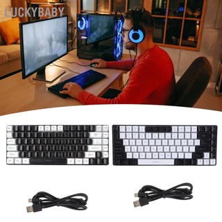 LUCKYBABY Bàn phím chơi game Loại C 84 có dây yên tĩnh đèn nền RGB cong tiện dụng để chỉnh sửa văn phòng gia đình