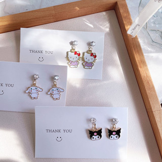 1 Cặp Bông Tai Mặt Dây Chuyền Hoạt Hình Phong Cách Dễ Thương Và Ngọt Ngào Trang Sức Phổ Biến Cho Bé Gái