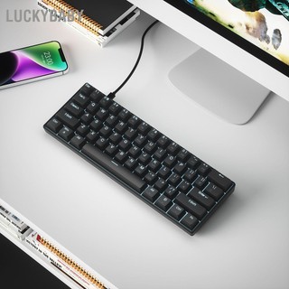 LUCKYBABY Bàn phím cơ 61 chơi game cầm tay nhỏ gọn 60% có đèn nền LED cho máy tính xách PC Windows