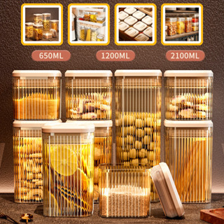 Hộp Nhựa Lưu Trữ Thực Phẩm Khô, Hộp Nhựa Đựng Ngũ Cốc Trong Suốt Có Nắp Đậy Chống Ẩm 0401