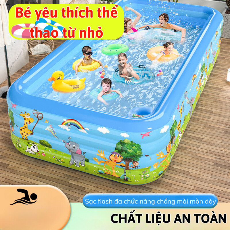 Bể Bơi Hồ Bơi Nhân Tạo Cho Bé JofulHome Dễ Bơm Xả Nước Gấp Gọn Dễ Dàng Làm Nhà Banh Hồ Bơi Thêm Sân 