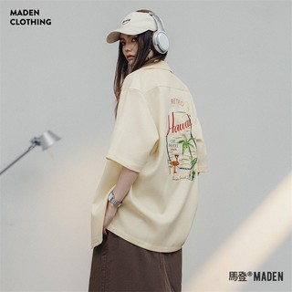 Hiện Đại Phong Cách Hawaii Thêu Áo Sơ Mi Thiết Kế Rời Áo Thun Cổ Điển Mỹ Áo Sơ Mi Tay Ngắn Mùa Hè Nữ