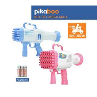 Đồ chơi máy bắn bong bóng xà phòng 32 45 nòng Pikaboo máy bắn nhiều bóng hơn chơi thú vị hơn cho bé