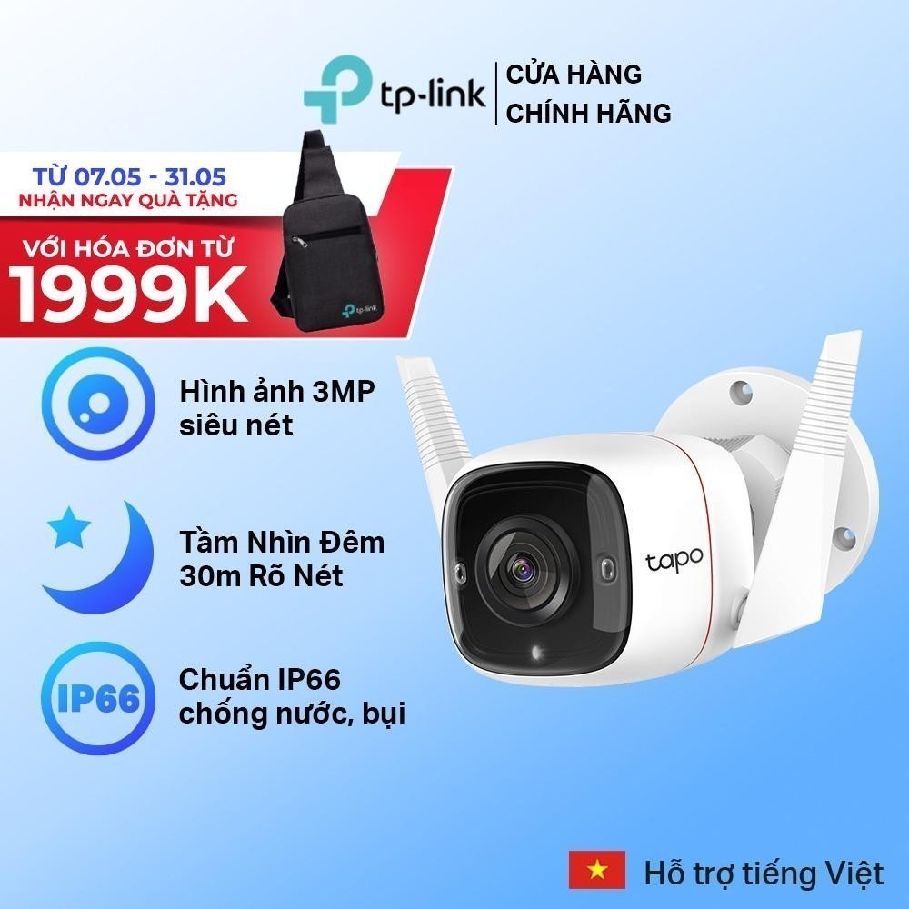 Camera IP Wifi TP-Link Tapo C310 / C320WS  Độ Phân Giải 2K, Giám Sát An Ninh Ngoài Trời