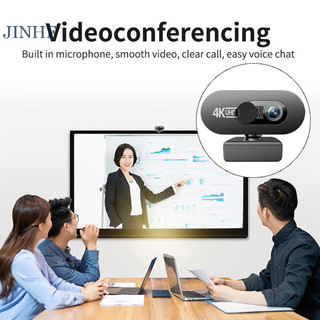 JINHF 4K Full HD Webcam Cho PC Web Camera Web Mới Web Cam Có Micro USB Tự Động Lấy Nét Stream Camera Cho Máy Tính Laptop HOT