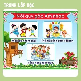 Tranh góc mầm non - nội quy góc chơi