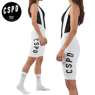 Quần short yếm đua xe đạp nam CSPD Quần nén thể thao chất lượng hàng đầu Đen / Trắng cho nam / nữ Nhanh khô thoáng khí