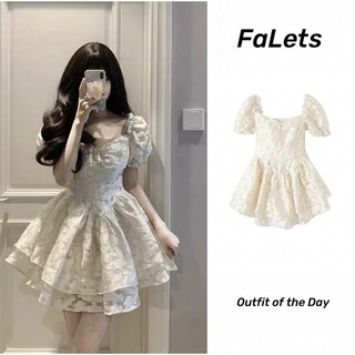 Váy cottagecore Đầm dự tiệc Đầm babydoll Hè Phong Cách Mới Váy Búp Bê Tay Phồng Công Chúa Váy Bánh Phồng