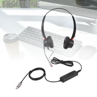 Frontline Tai Nghe Điện Thoại Đen HD Khử Tiếng Ồn Mic Dịch Vụ Khách Hàng Nhẹ Hỗ Trợ Cổng 3.5 Mm Cắm Và Chạy Cho Máy Tính Bảng Máy Tính Xách Tay