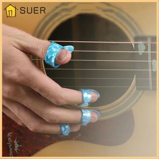 Đàn Guitar SUENIN Chọn 1 Ngón Tay Cái + 3 Vỏ Ngón Tay Celluloid Guitar Plectrum