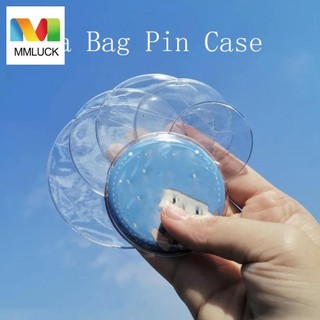 Mmluck 5 chiếc huy hiệu hiển thị tay áo, bảo vệ huy hiệu trong suốt ita túi pin, hộp đựng thẻ tròn tròn trong suốt huy hiệu anime bảo vệ tay huy hiệu chân huy hiệu