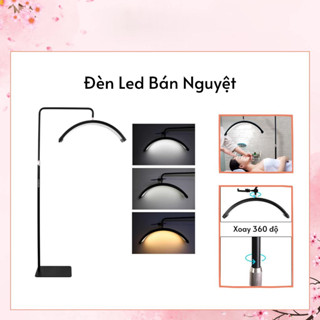 Đèn Led Spa Hình Bán Nguyệt | Đèn Soi Da Chữ C 3 Màu Ánh Sáng Dùng Cho Phun Xăm, Nối Mi, Trang Điểm