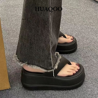 Huaqoo dép nữ dép sandal nữ đế cao Chất lượng cao Chống thấm nước Năng động Đế linh hoạt FDL2450SPC 27Z240701