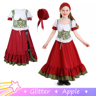 Truyền Thống Mexico Đức Lễ Hội Bia Oktoberfest Đỏ Xanh Đầm Cho Trẻ Em Bé Gái Phục Vụ Trang Phục Cosplay Quần Áo Cho Bé