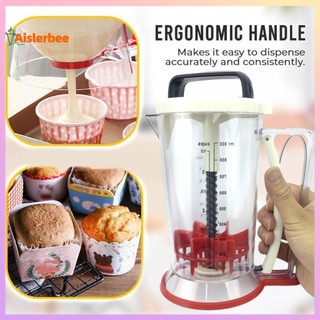 Aislerbee 900ML Batter Dispenser có nhãn đo Pancake Batter Dispenser Cupcake Waffle Muffin Mix Crepe & Cake Batter Separator