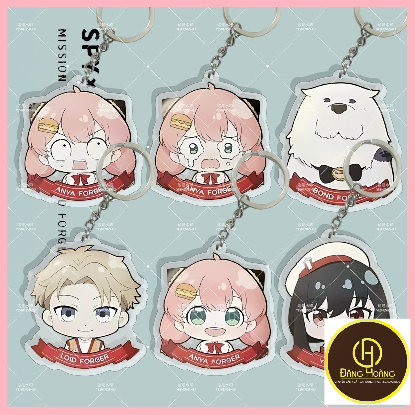 Móc khóa SPY x GIA ĐÌNH Chạng vạng Anya Forge Yor Forge Bond Forge SPY Play House Arnia FAMILY Hàng 