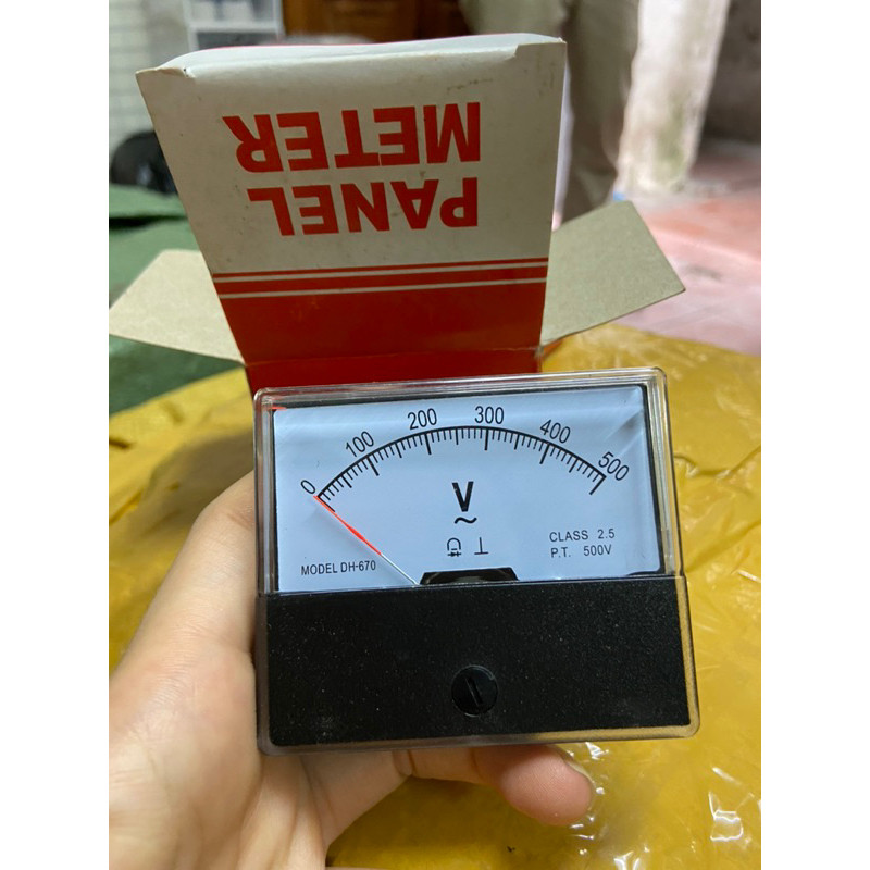 Đồng hồ đo dòng - đồng hồ xoay chiều V - A kích thước 67mm x 67mm