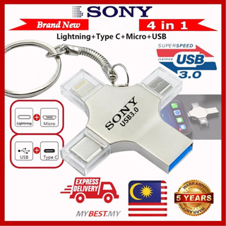 Ổ đĩa flash USB 2TB 4in1 OTG 16GB 32GB Pendrive 64GB Type-C Thẻ nhớ USB 128GB 256GB cho điện thoại di động Android PC 512G 1TB