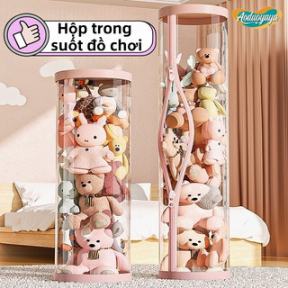  Aoduoyaya-Hộp đựng đồ chơi thú nhồi bông em bé bằng PVC trong suốt Hộp đựng gấu bông 
