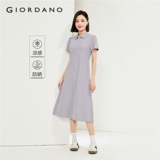 GIORDANO WOMEN Ice cooling exposed seam short sleeve dress 13464217