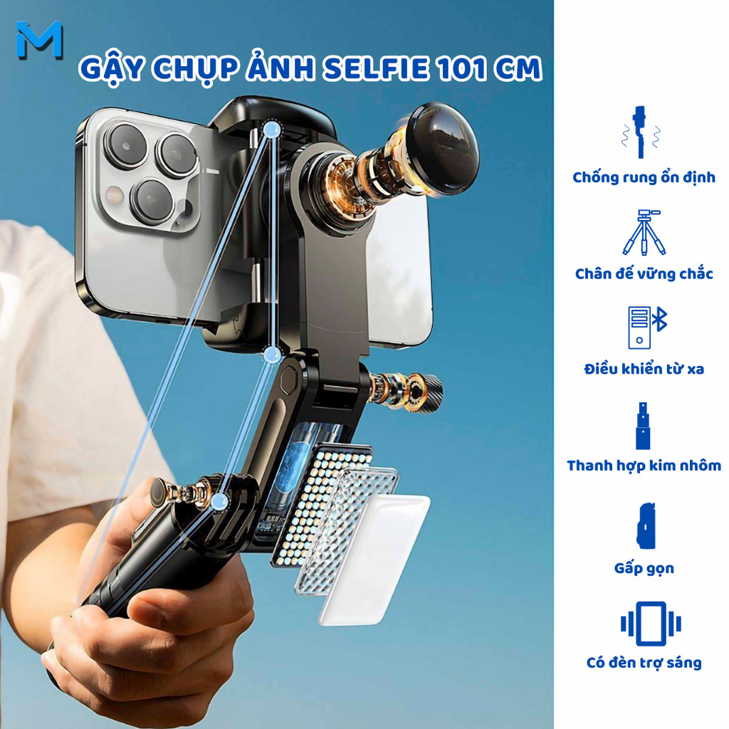 Gimbal tự cân bằng Q31 gậy tự sướng cho điện thoại di động mới