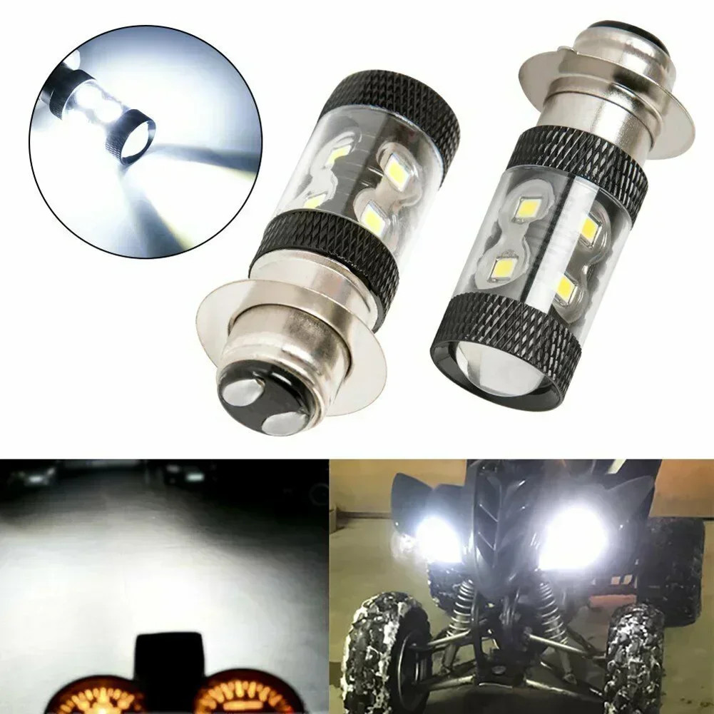 2 Chiếc Đèn Pha LED Xe Máy 6500K Trắng Yamaha H6M Đèn Thay Thế Phụ Kiện 50W H6 / P15D 10SMD ﻿ 2835
