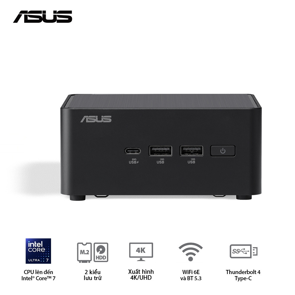 Máy bộ mini PC ASUS NUC 14 PRO Tall | i3 100U (RNUC14RVHI300001I) (Core 3 100U, Intel Graphics)