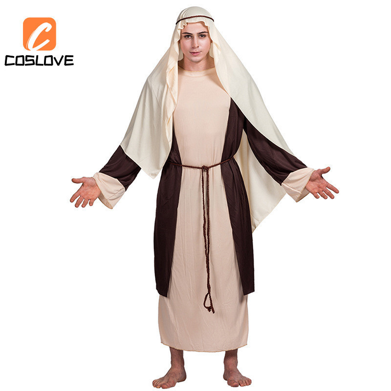 Saint Joseph Cosplay Quần Áo Trọn Bộ Trang Phục Phù Hợp Với Người Cổ Điển Kinh Thánh Tôn Giáo Trang 