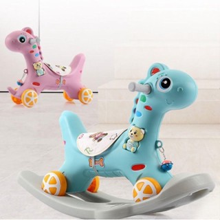  Ngựa bập bênh chòi chân 2 chức năng phát nhạc cho bé 