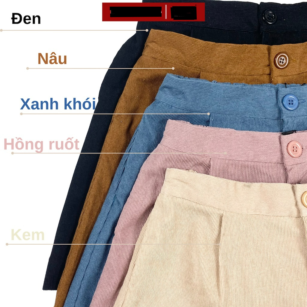 Quần short nữ Nhung Tăm lưng cao Tôn Dáng kết hợp nhiều mẫu áo ( Quần Short Nhung Tăm )