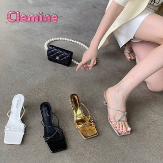 Clemine  Dép quây Cổ tích mới dép mát mẻ Giày đế giữa, mũi vuông