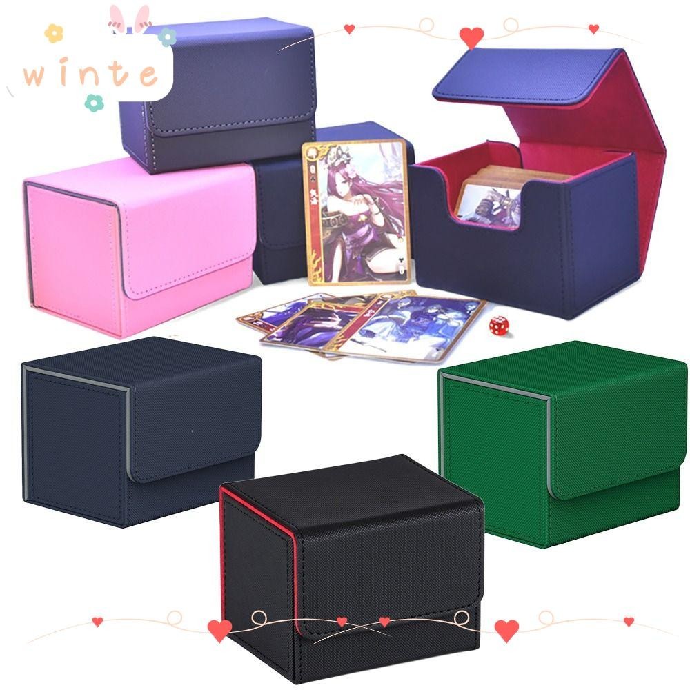 WINTE Game MTG Trading Card Holder, PU Storage Deck Box, Box Organizer Protectors Box Card Deck Chil