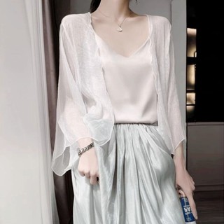 Áo sơ mi nữ voan mỏng cô gái cổ tích áo sơ mi
