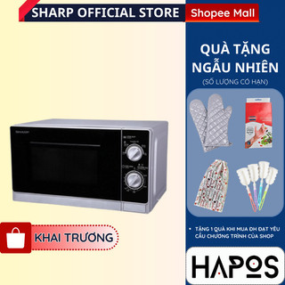 Lò vi sóng sharp r-205vn-s 20 lít chính hãng, microwave hâm nóng rã đông đồ ăn nhanh - bạc - hapos official