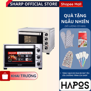 Lò nướng sharp 32 lít chính hãng, tặng nhiều phụ kiện nướng, 5 chức năng eo-a323rcsv-st - hapos official