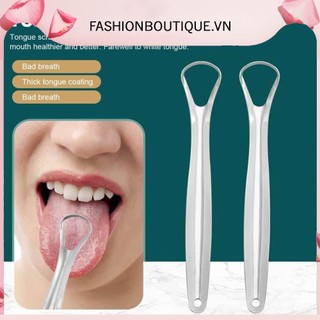 [Fashionboutique.vn] Dụng cụ làm sạch miệng bằng thép không gỉ Dụng cụ tẩy vi khuẩn lưỡi có thể tái sử dụng Chăm sóc răng miệng
