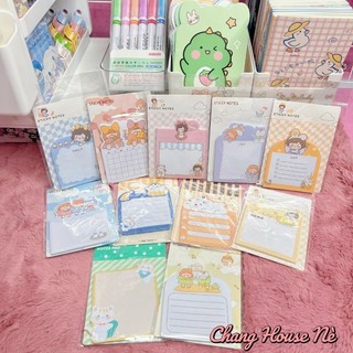Set 30 tờ giấy ghi chú, giấy note có keo dán hình hoạt hình cute dễ thương