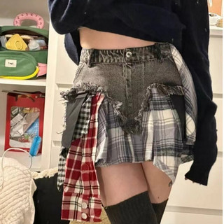 Zhang Yuanying Zhaoyi Cùng Phong Cách Kẻ Sọc Không Đều Khâu Hot Girl Váy Denim Phong Cách Mới Bán Chạy Thường Ngày S