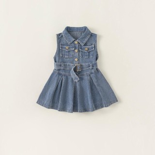 V333 - Váy Jeans Babydoll Mềm Chảnh Bé Gái 2024